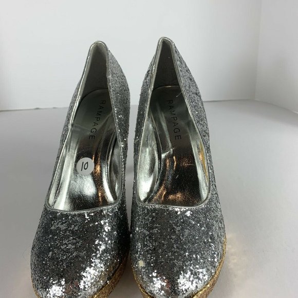 Silver‎ Gold Pumps Stripper Platforms Stilettos - Picture 4 of 4